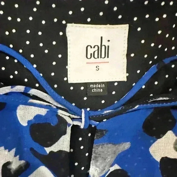 Cabi Blue and Black Print Sleeveless Dress Size Small - Picture 3 of 5